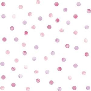 WallPops DWPK2466 Removable Peel & Stick Watercolor Dots Wall Art Kit, Pink